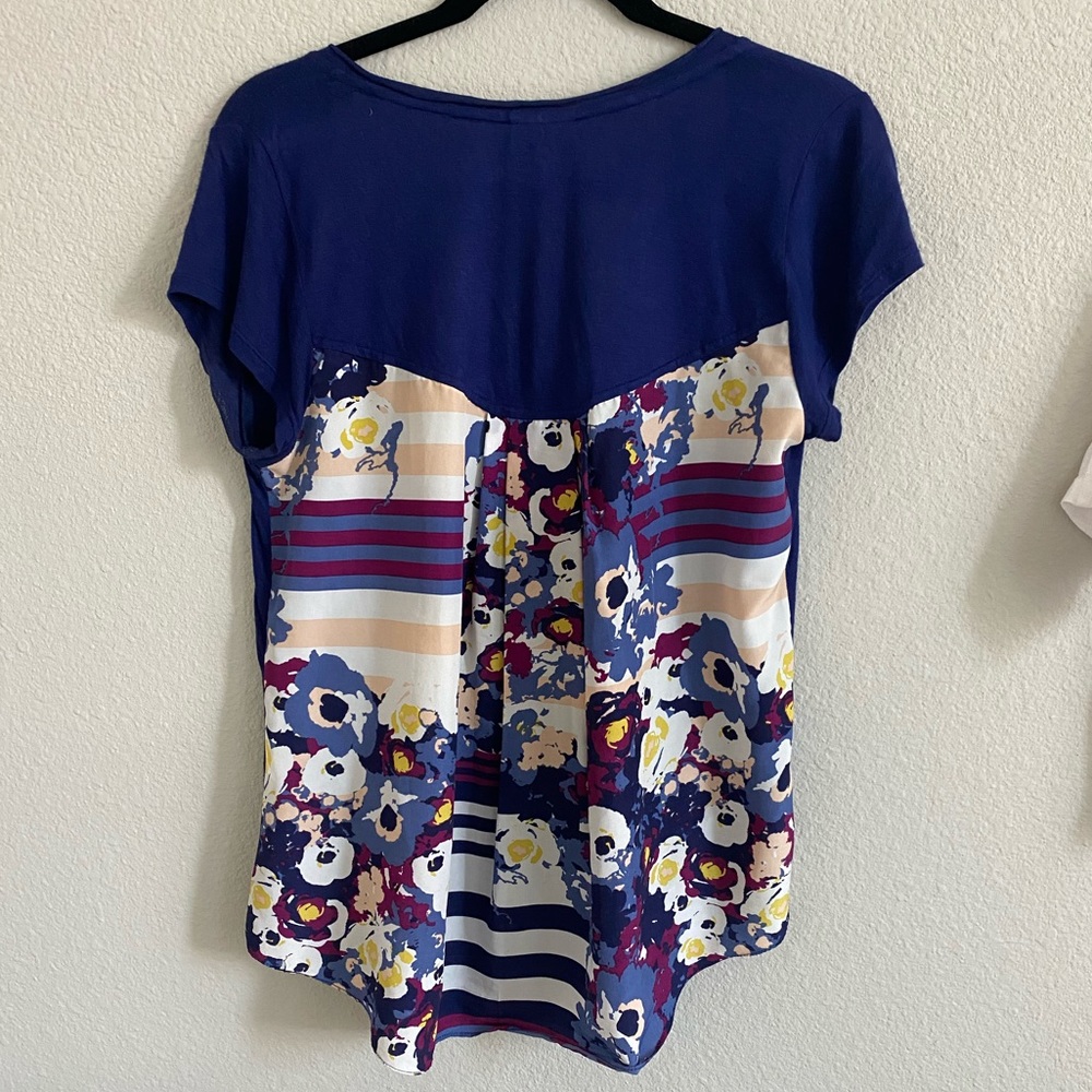 Anthro Porridge Floral Slouchy Pocket Tshirt